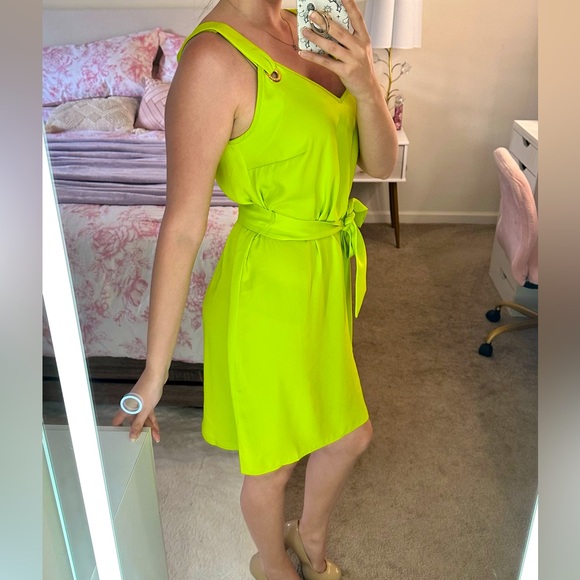 Michael Kors Dresses | Michael Kors Lime Green Dress | Color: Green/Yellow | Size: S | Reemz95x's Closet